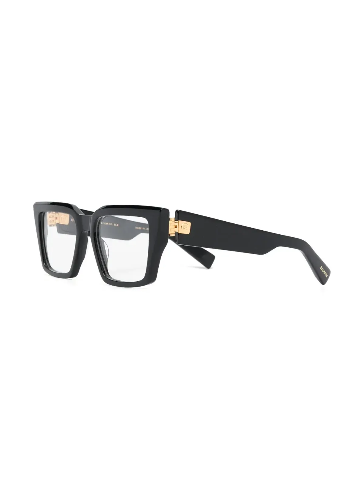 Balmain Eyewear ロゴプレート付きオーバサイズフレーム眼鏡 - ブラック - 画像2