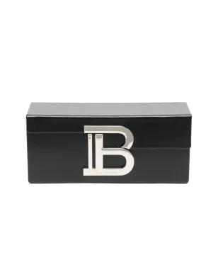 Balmain Eyewear ロゴプレート付きオーバサイズフレーム眼鏡 - ブラック - サムネイル4