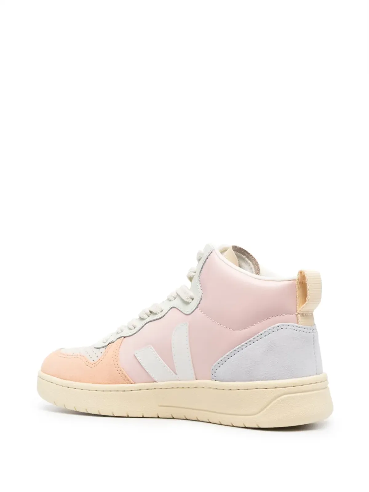 VEJA V-15 レザー スニーカー ピンク - 画像3