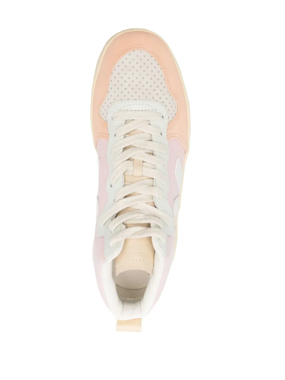 VEJA V-15 レザー スニーカー ピンク - 画像4