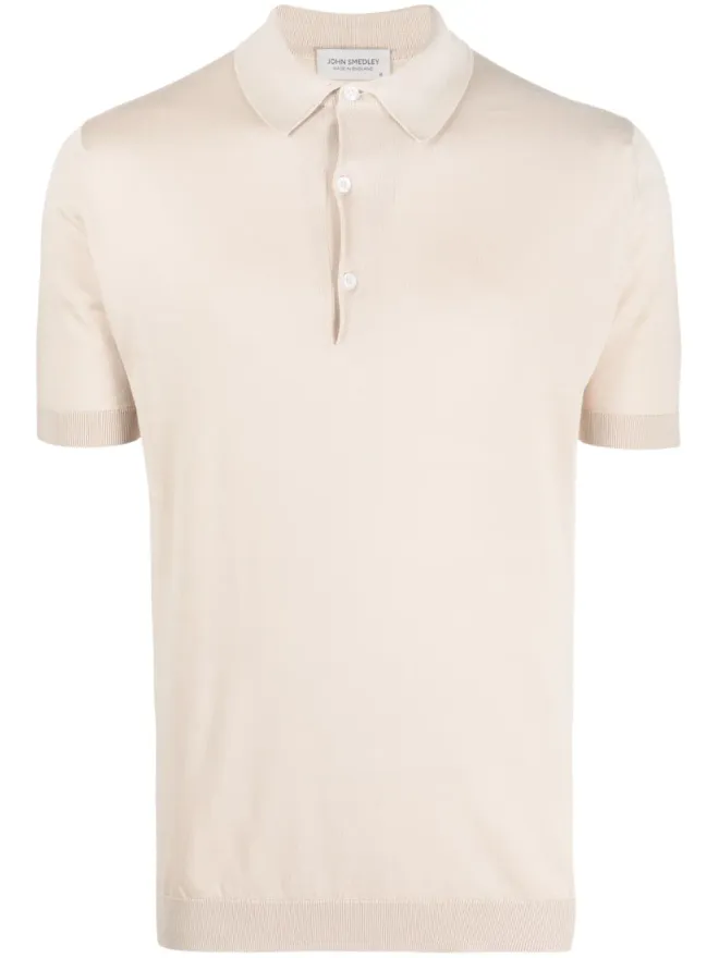 John Smedley John Smedley リブ編みコットンポロシャツの商品画像