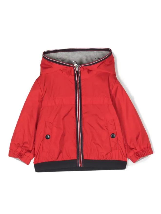 Moncler Enfant Moncler Enfant ストライプデザインのフード付きジャケットの商品画像