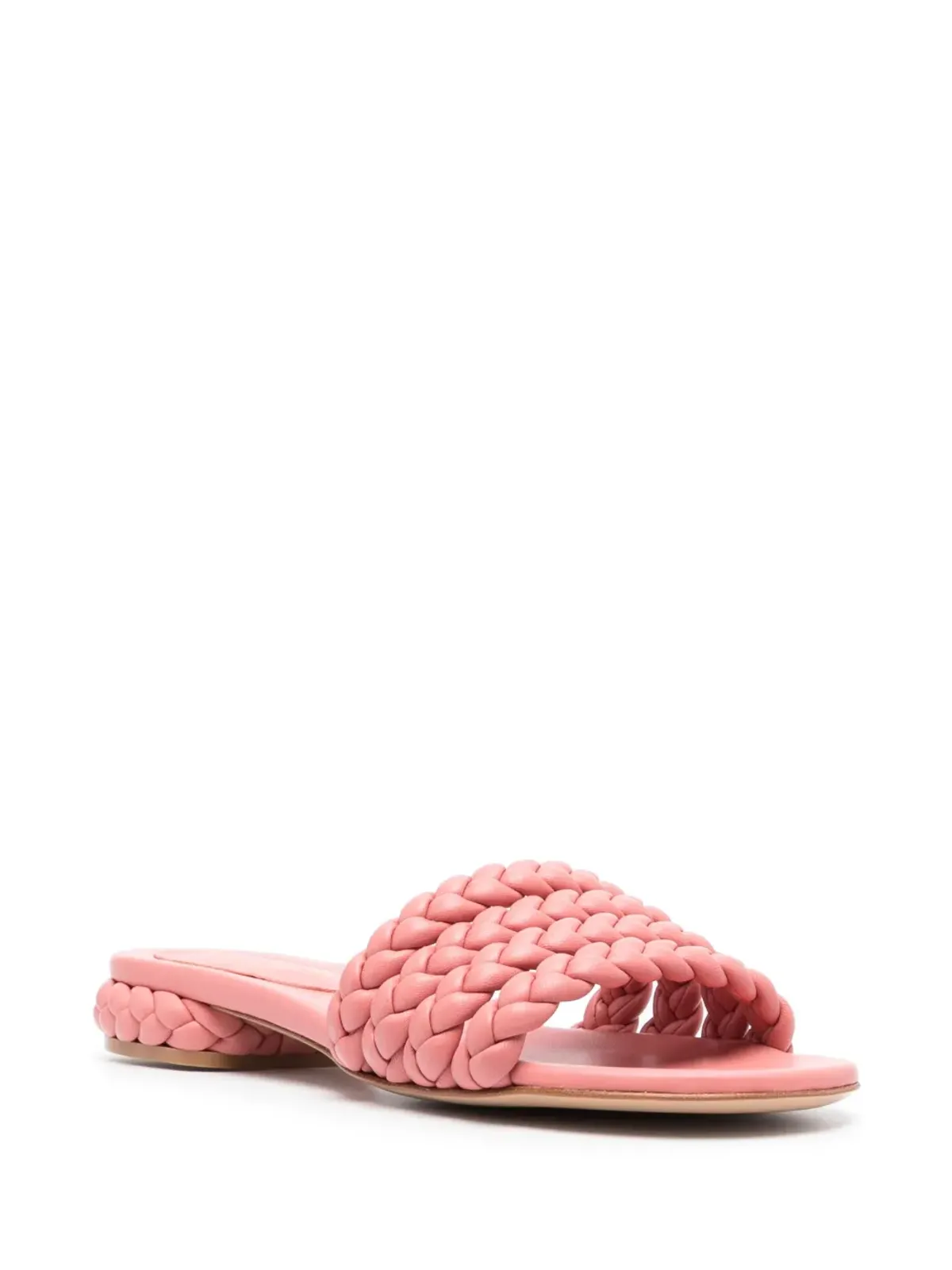 Gianvito Rossi ブレイドレザー フラットサンダル - 画像2