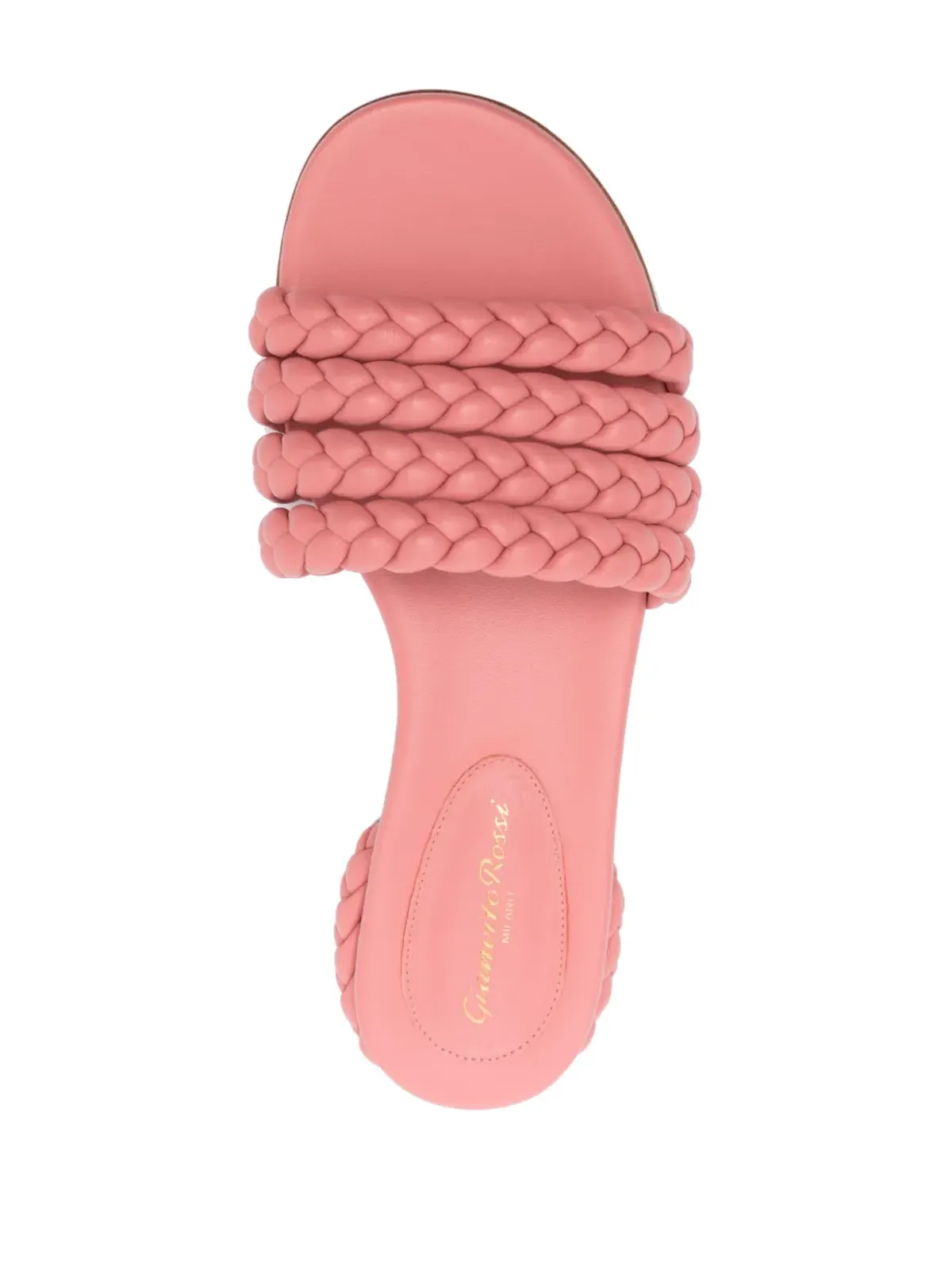 Gianvito Rossi ブレイドレザー フラットサンダル - 画像4
