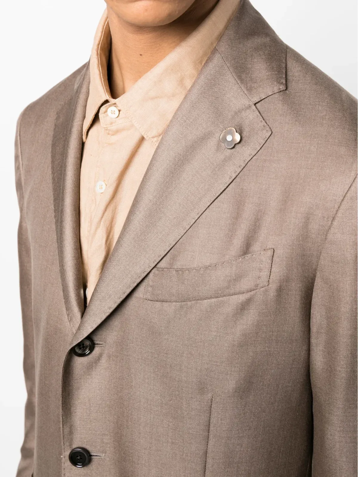 Lardini アメリカーナ ブローチディテール ブレザー - 画像5