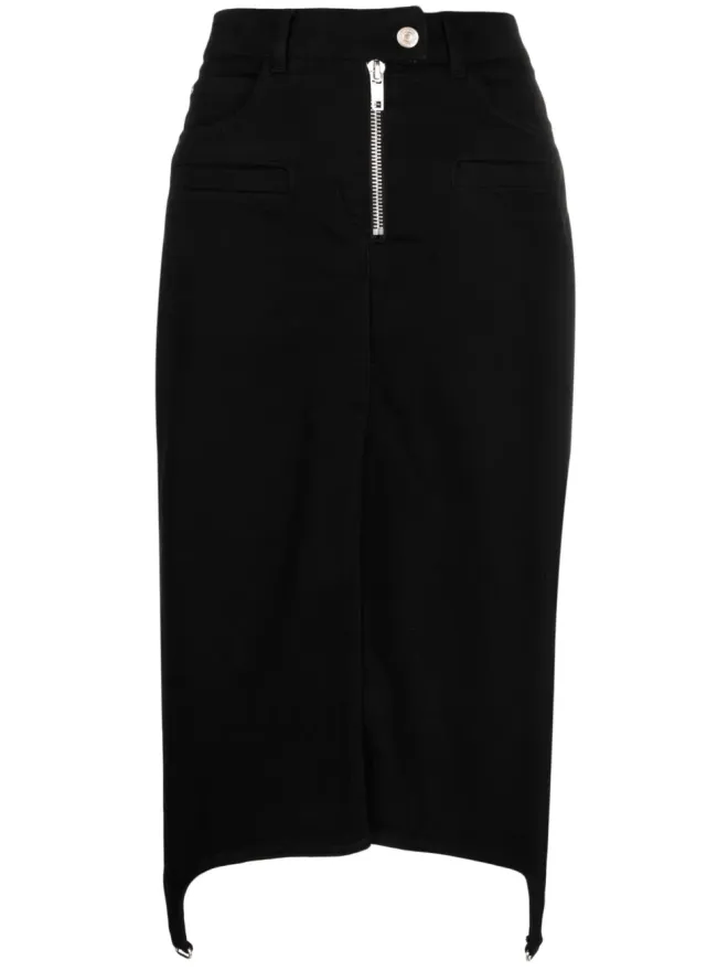 Courrèges Courrèges アシンメトリックジップデニムスカートの商品画像