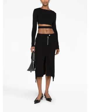 Courrèges アシンメトリックジップデニムスカート - サムネイル2