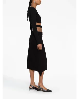 Courrèges アシンメトリックジップデニムスカート - サムネイル4