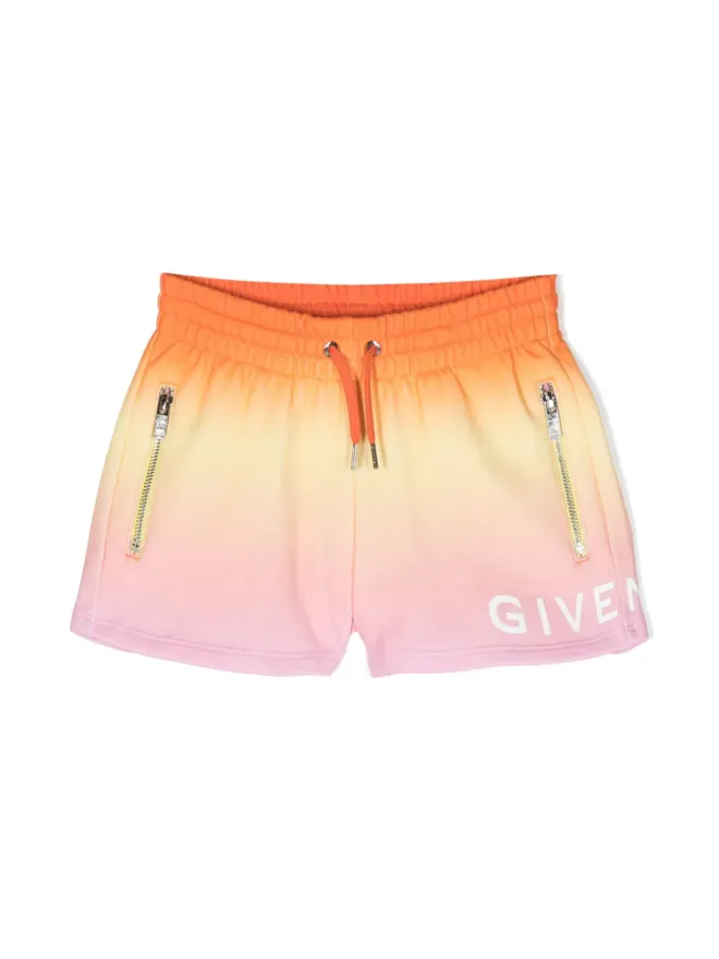 Givenchy Kids Givenchy Kids ロゴプリント ドローストリングショーツの商品画像