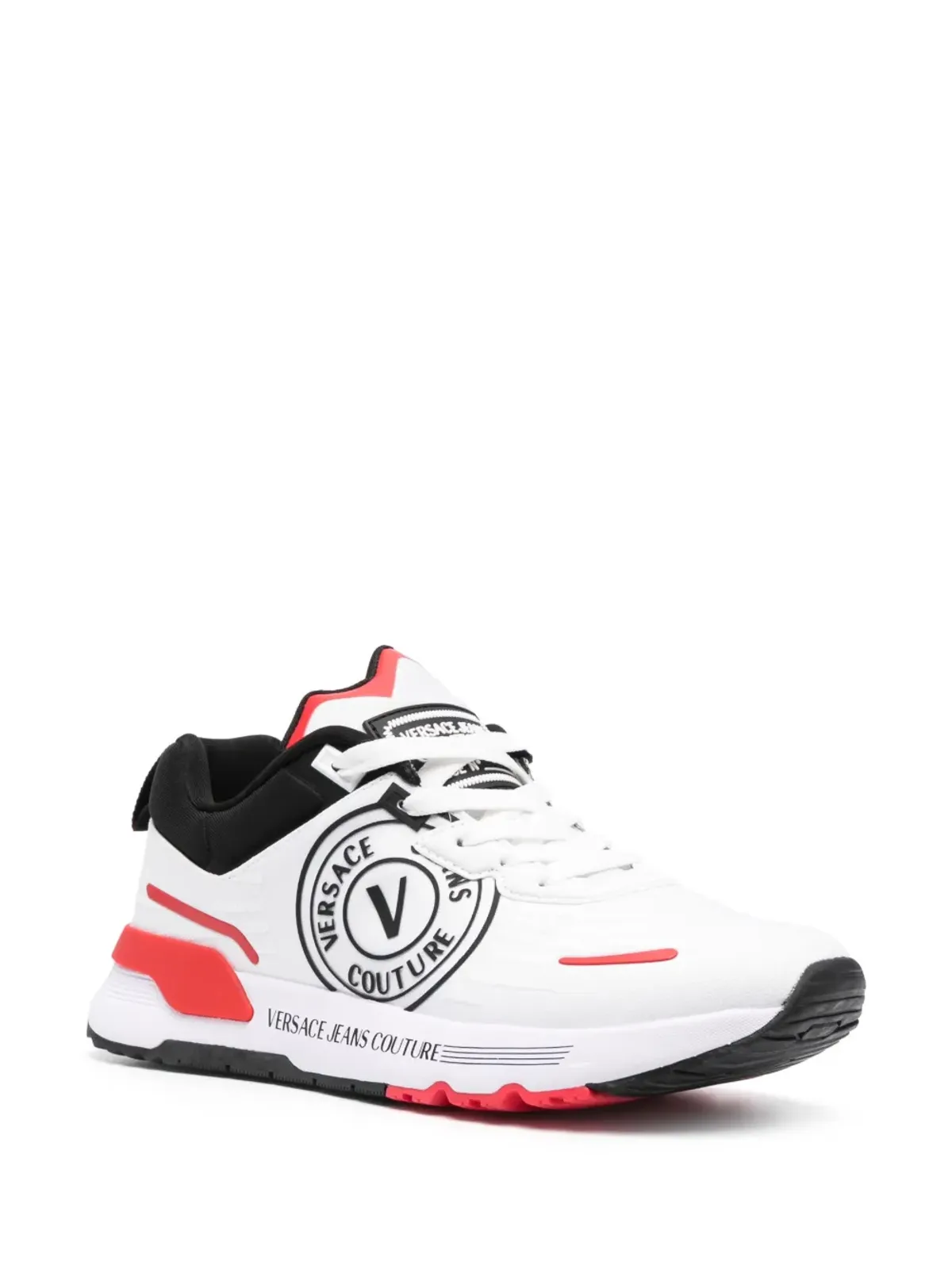 Versace Jeans Couture Vエンブレム レースアップスニーカー - White - 画像2