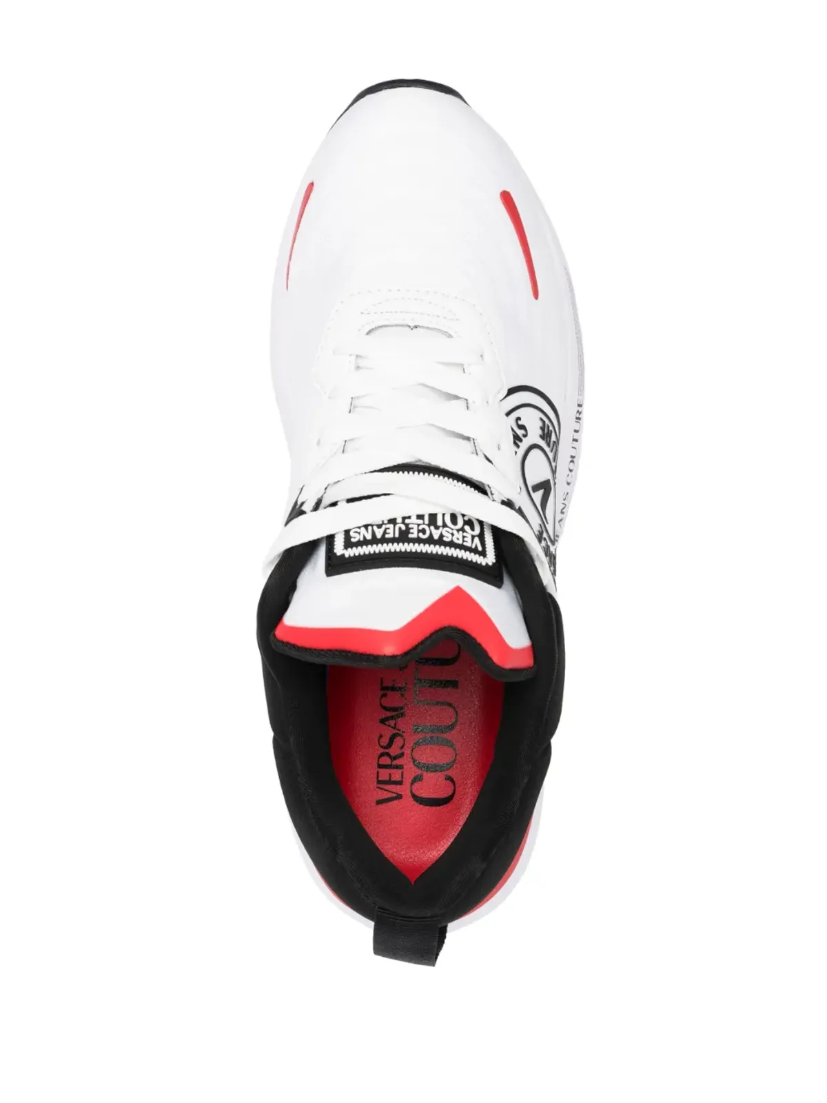 Versace Jeans Couture Vエンブレム レースアップスニーカー - White - 画像4