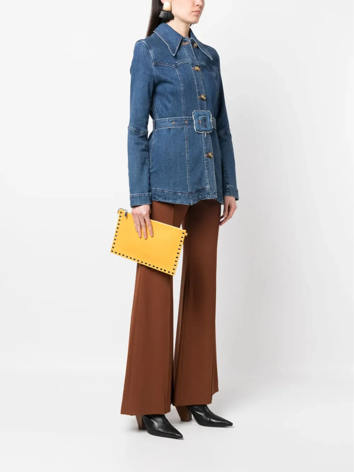 Pierre Cardin Pre-Owned スタッズ付きクラッチバッグ - 画像2