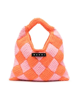 Marni Kids 小型マーケットダイヤモンド クロシェ バッグ - サムネイル1