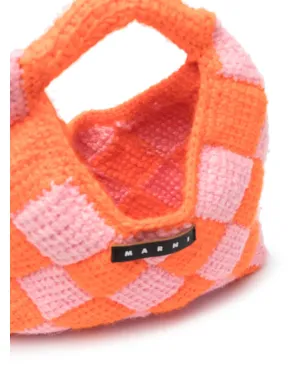 Marni Kids 小型マーケットダイヤモンド クロシェ バッグ - サムネイル4