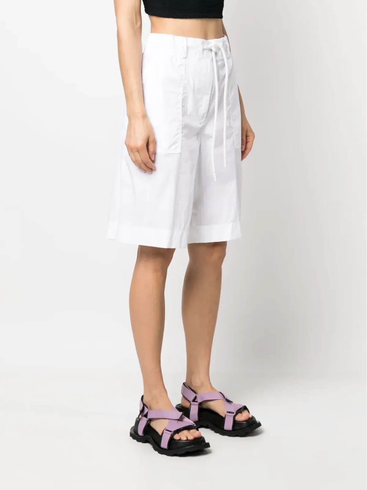 Moncler knee-length drawstring shorts - White - 画像3