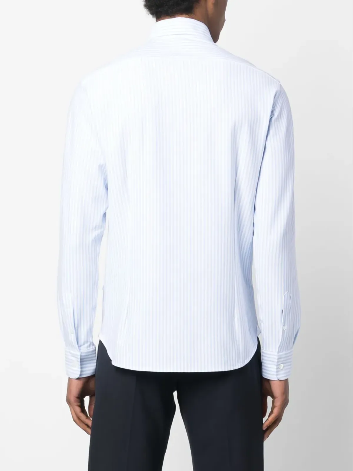 Fedeli long-sleeve buttoned shirt - Blue - 画像4