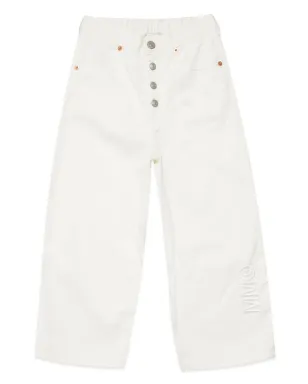 MM6 Maison Margiela Kids ウエストゴム入りワイドデニムパンツ - サムネイル1