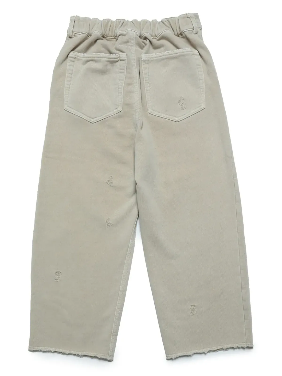 MM6 Maison Margiela Kids ディストレス加工のワイドレッグジーンズ - 画像2