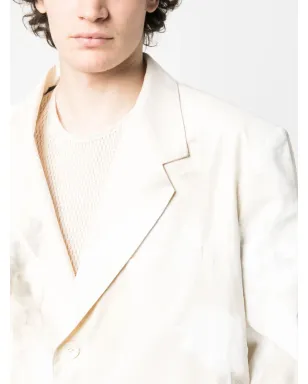 Yohji Yamamoto アブストラクトプリントジャケット - Neutrals - サムネイル5