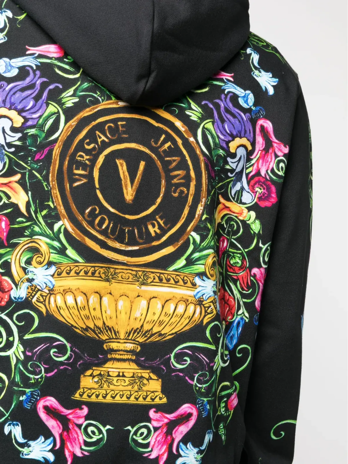Versace Jeans Couture バロック柄コットンフード付きパーカー - 画像5