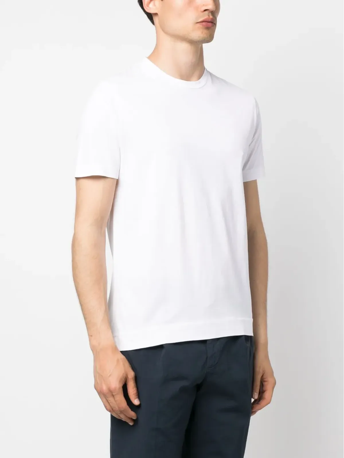 Finamore 1925 Napoli クルーネック コットン Tシャツ - 画像3