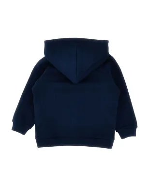 Gucci Kids ロゴ刺繍ジップアップフーディー ブルー - サムネイル2