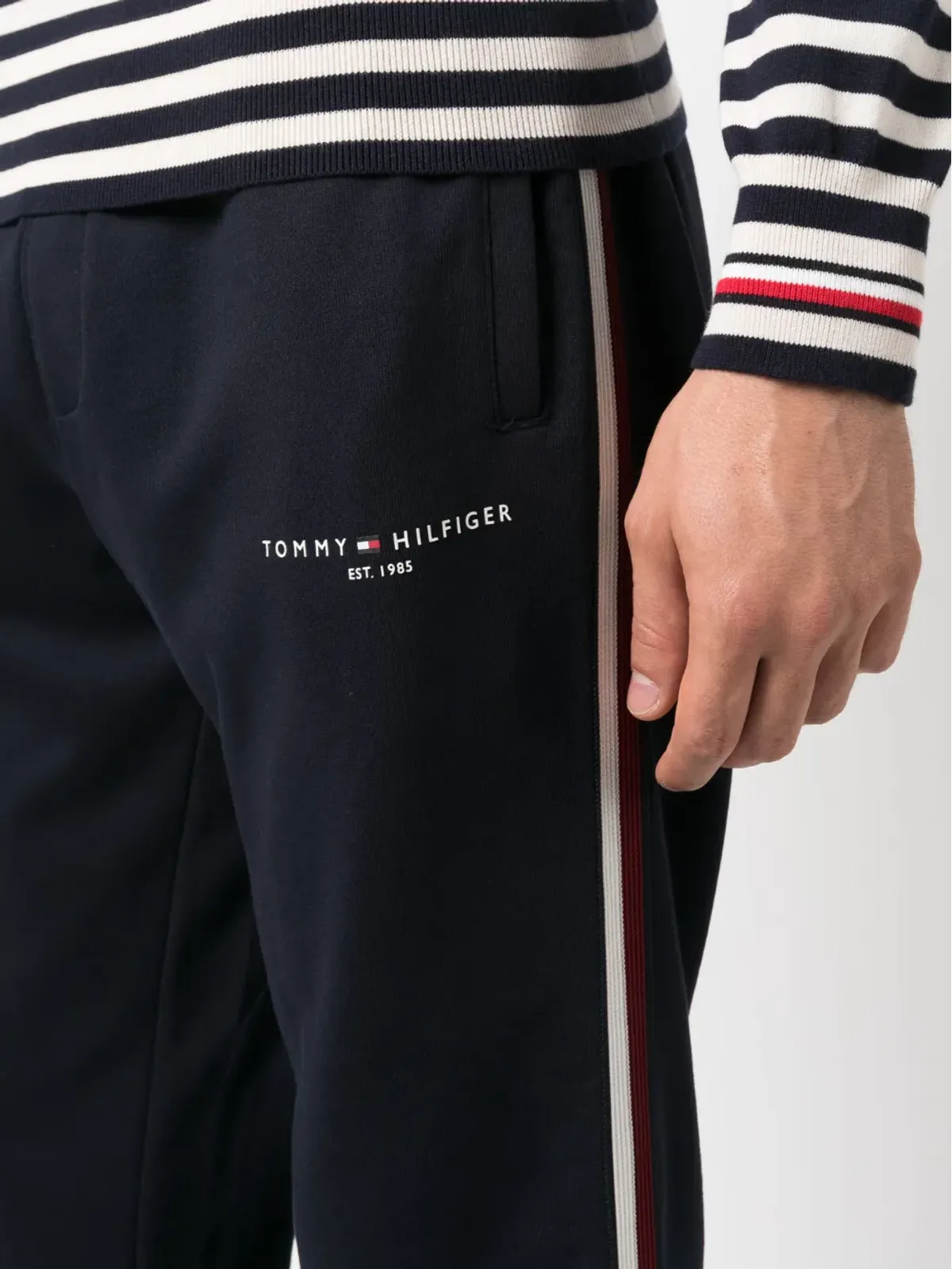 Tommy Hilfiger ロゴプリント コットン トラックパンツ - ブルー - 画像5