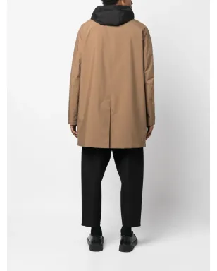 Zegna ロングスリーブ・フード付きレインコート ブラウン - サムネイル4