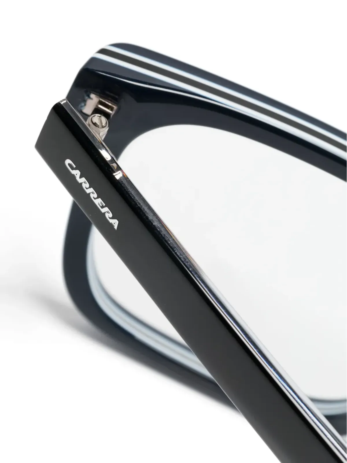 Carrera ストライプディテールのスクエアフレーム眼鏡 - 画像3
