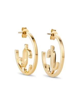 Jimmy Choo ロゴ入りフープイヤリング - サムネイル3