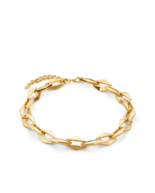 Jimmy Choo ダイヤモンドチェーンリンクネックレス - ゴールド - サムネイル5