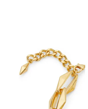 Jimmy Choo ダイヤモンドチェーンリンクネックレス - ゴールド - サムネイル4