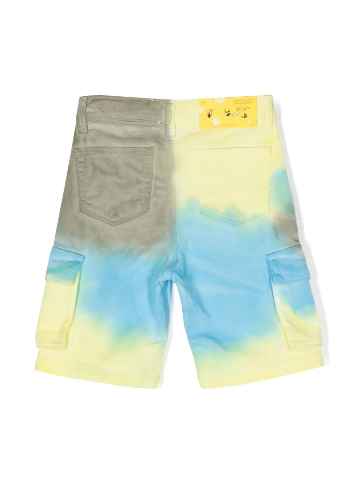 Off-White Kids タイダイ コットン カーゴ ショーツ - イエロー - 画像2