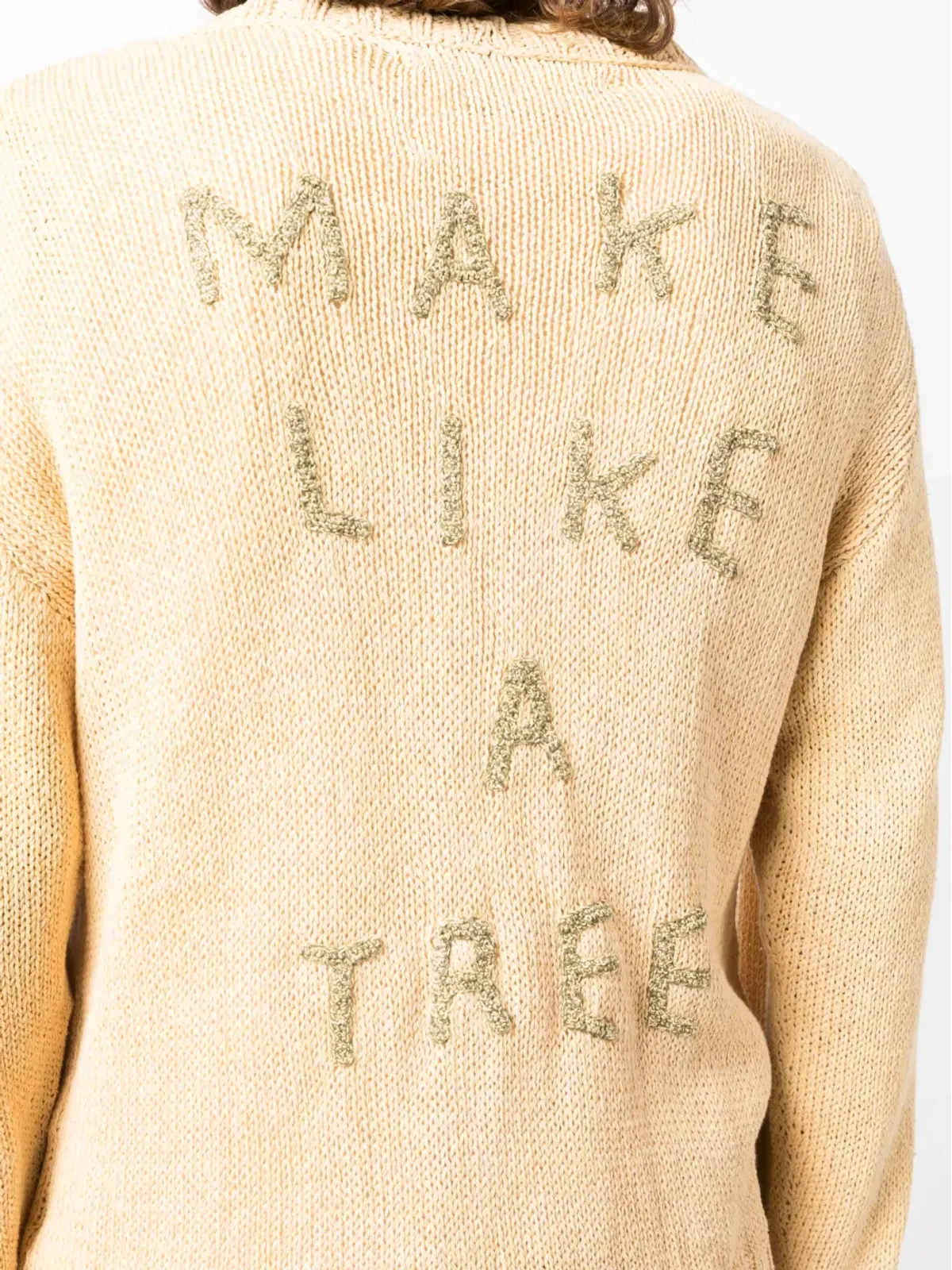 STORY mfg. Twinsun appliqué-detailing cardigan - Yellow - 画像5