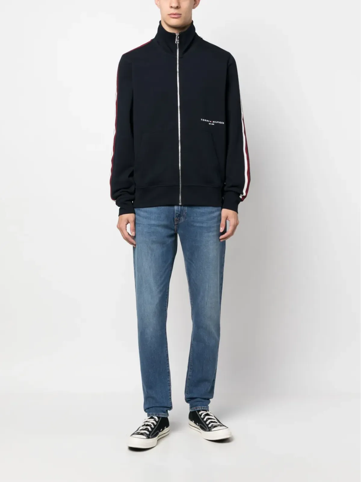 Tommy Hilfiger ロゴプリント コットン ボンバー ジャケット - 画像2