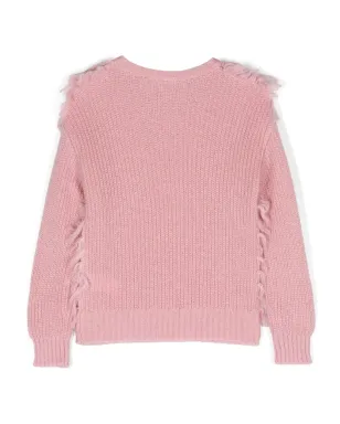 Nº21 Kids ruffled-panel knit jumper - Pink - サムネイル2