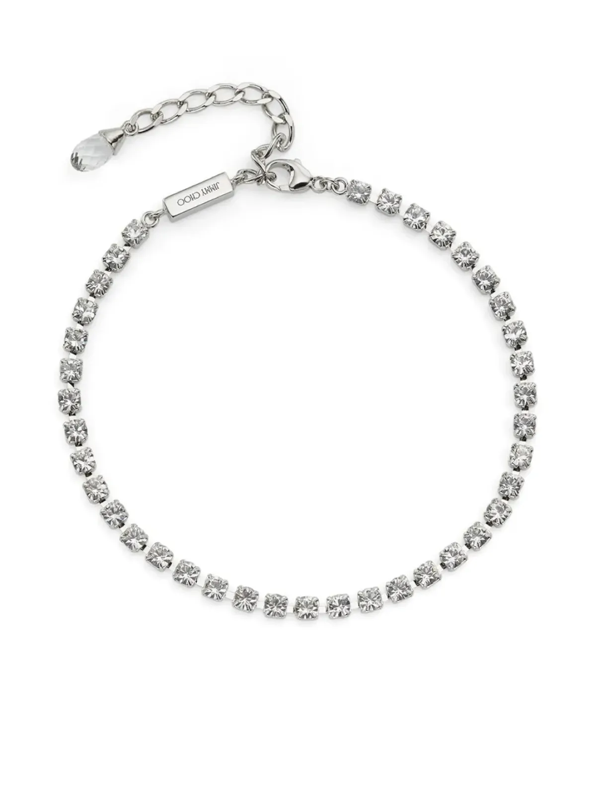 Jimmy Choo Saeda クリスタル装飾アンクレット - 画像1