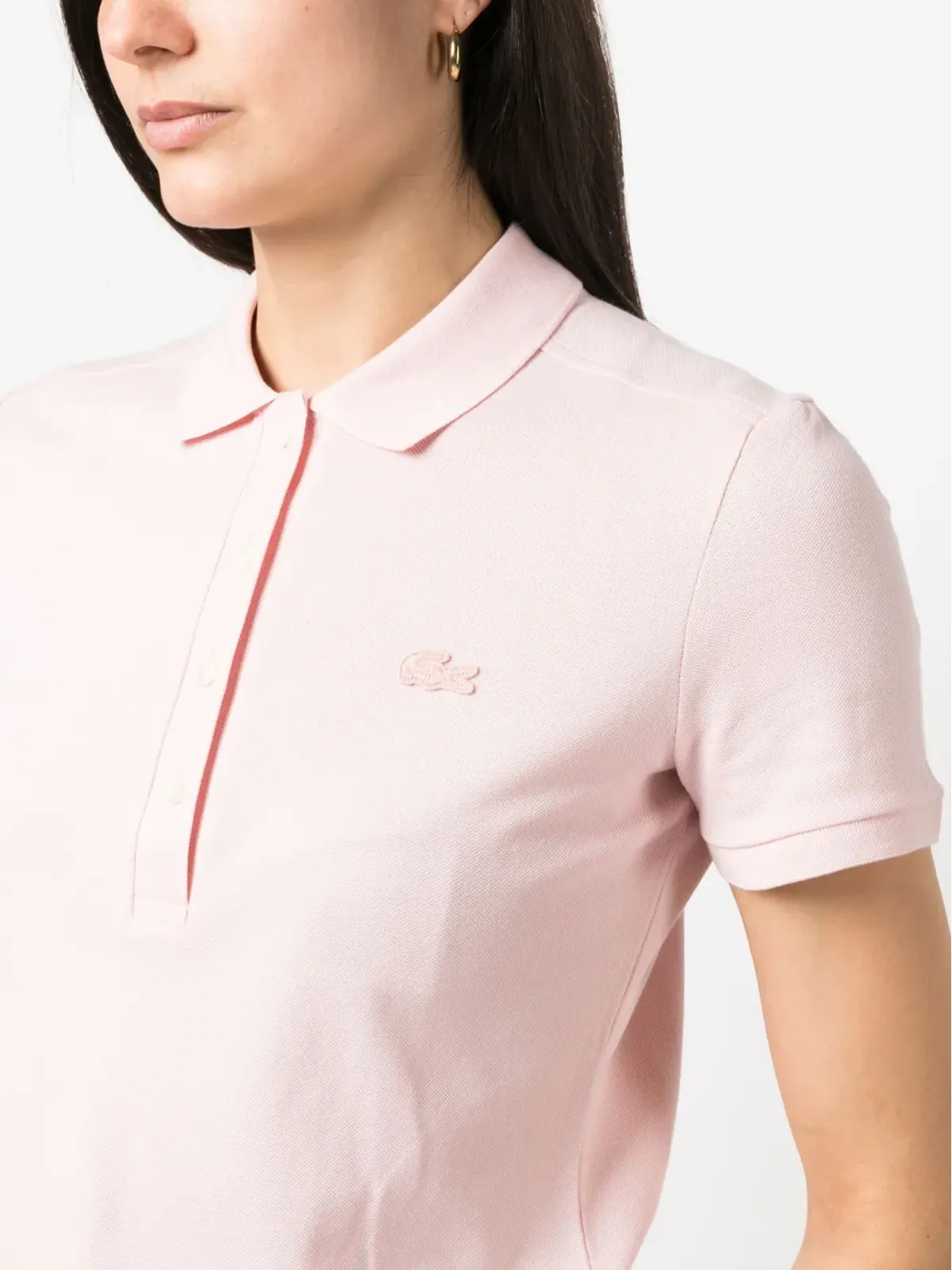 Lacoste ロゴアップリケ付きコットンポロシャツ - 画像5