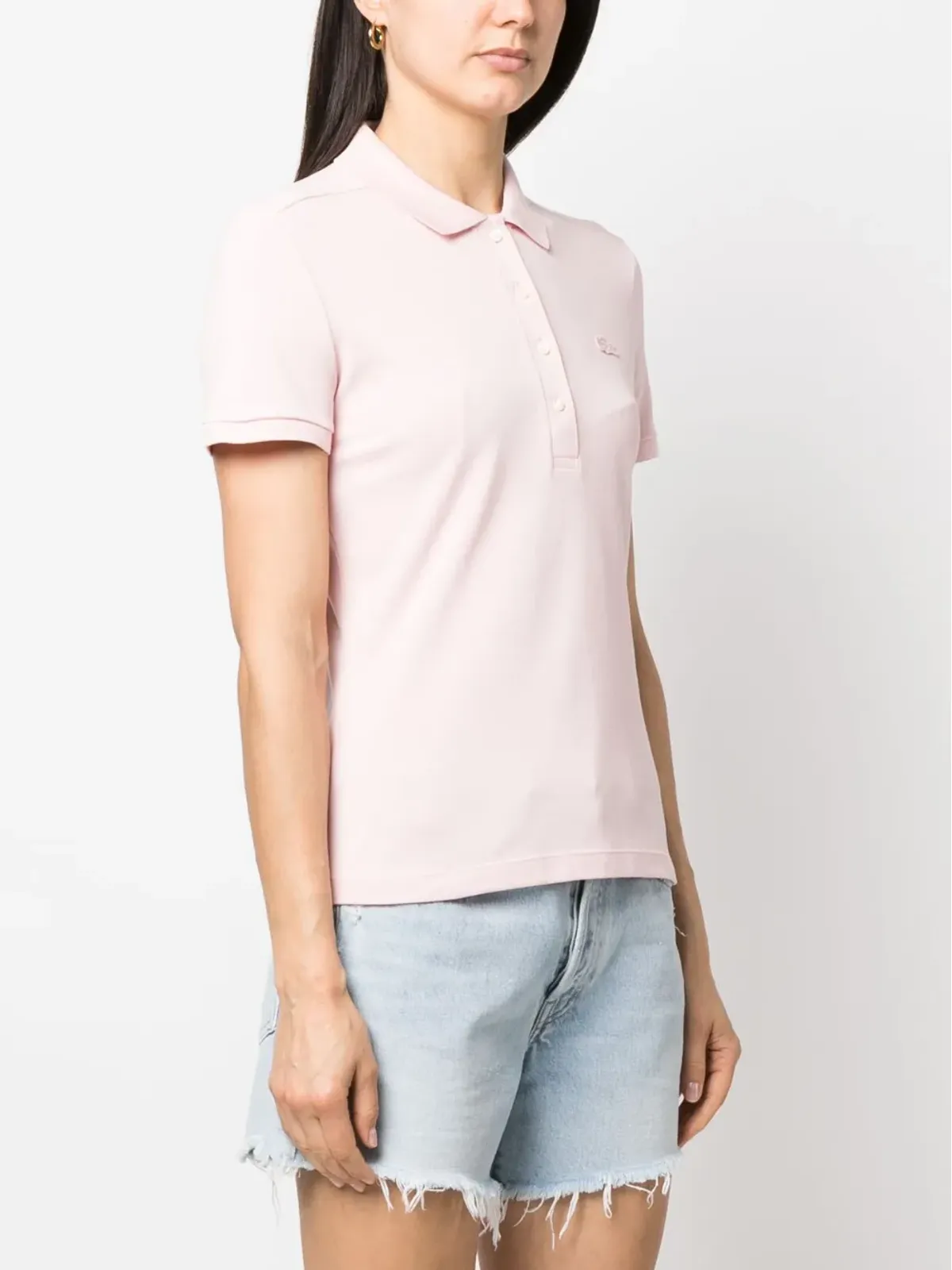Lacoste ロゴアップリケ付きコットンポロシャツ - 画像3