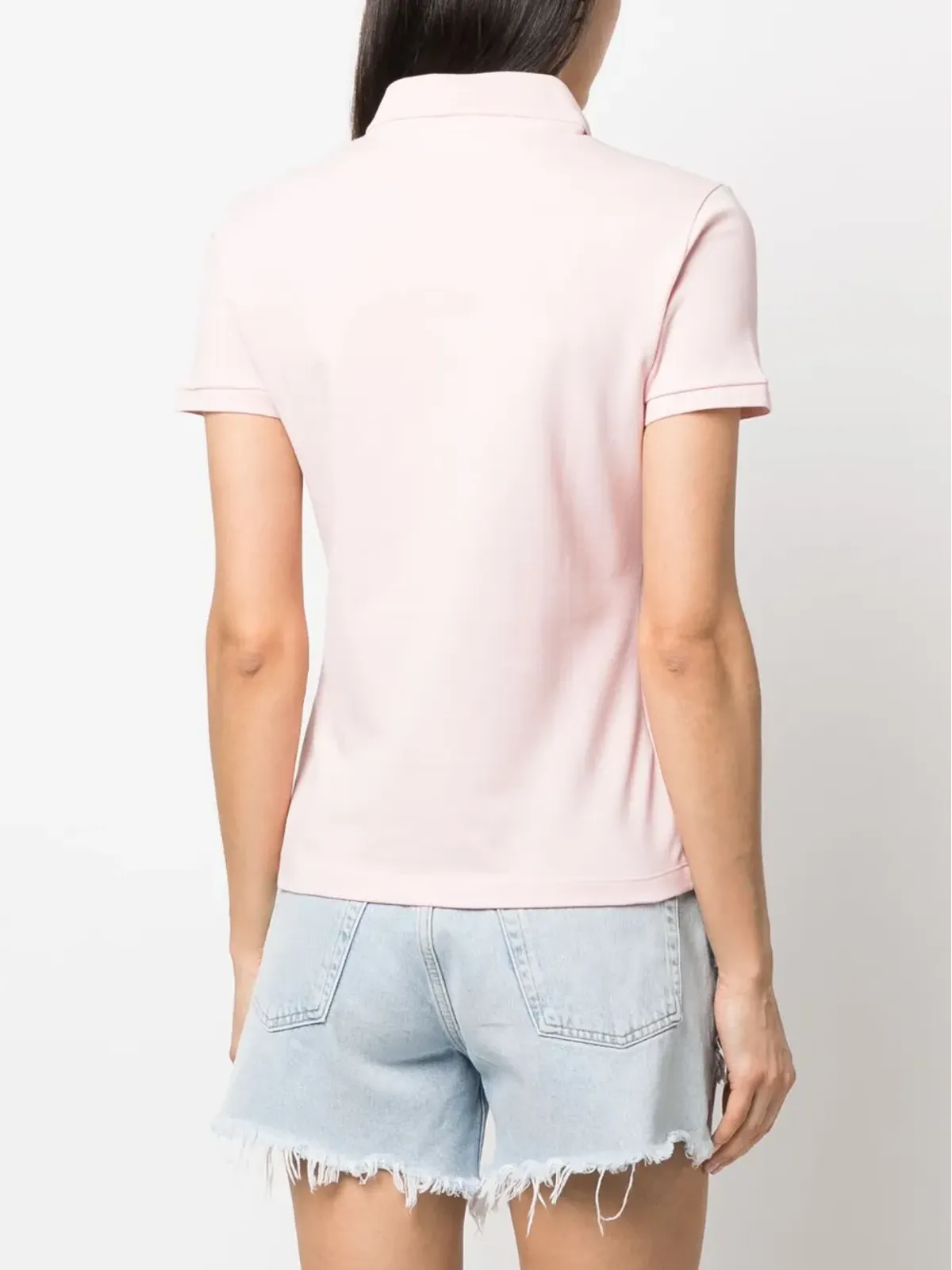 Lacoste ロゴアップリケ付きコットンポロシャツ - 画像4