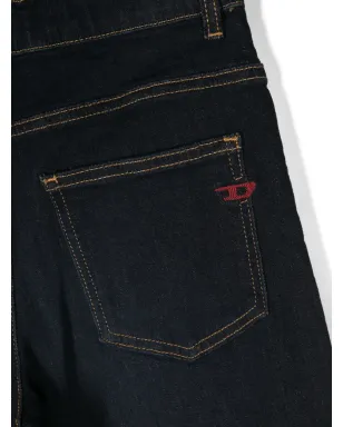Diesel Kids 刺繍アルファベット入りミッドライズジーンズ - サムネイル3