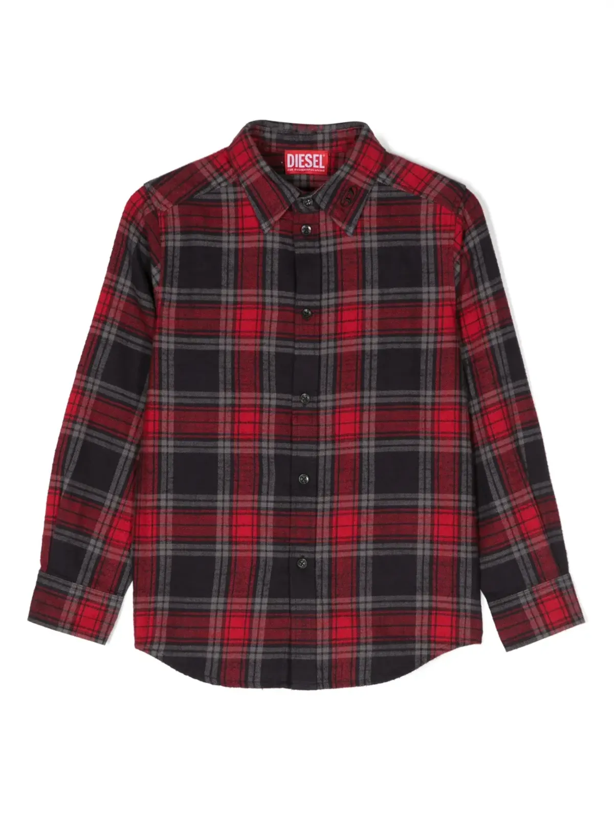 Diesel Kids Cumbe チェック柄シャツ - 画像1