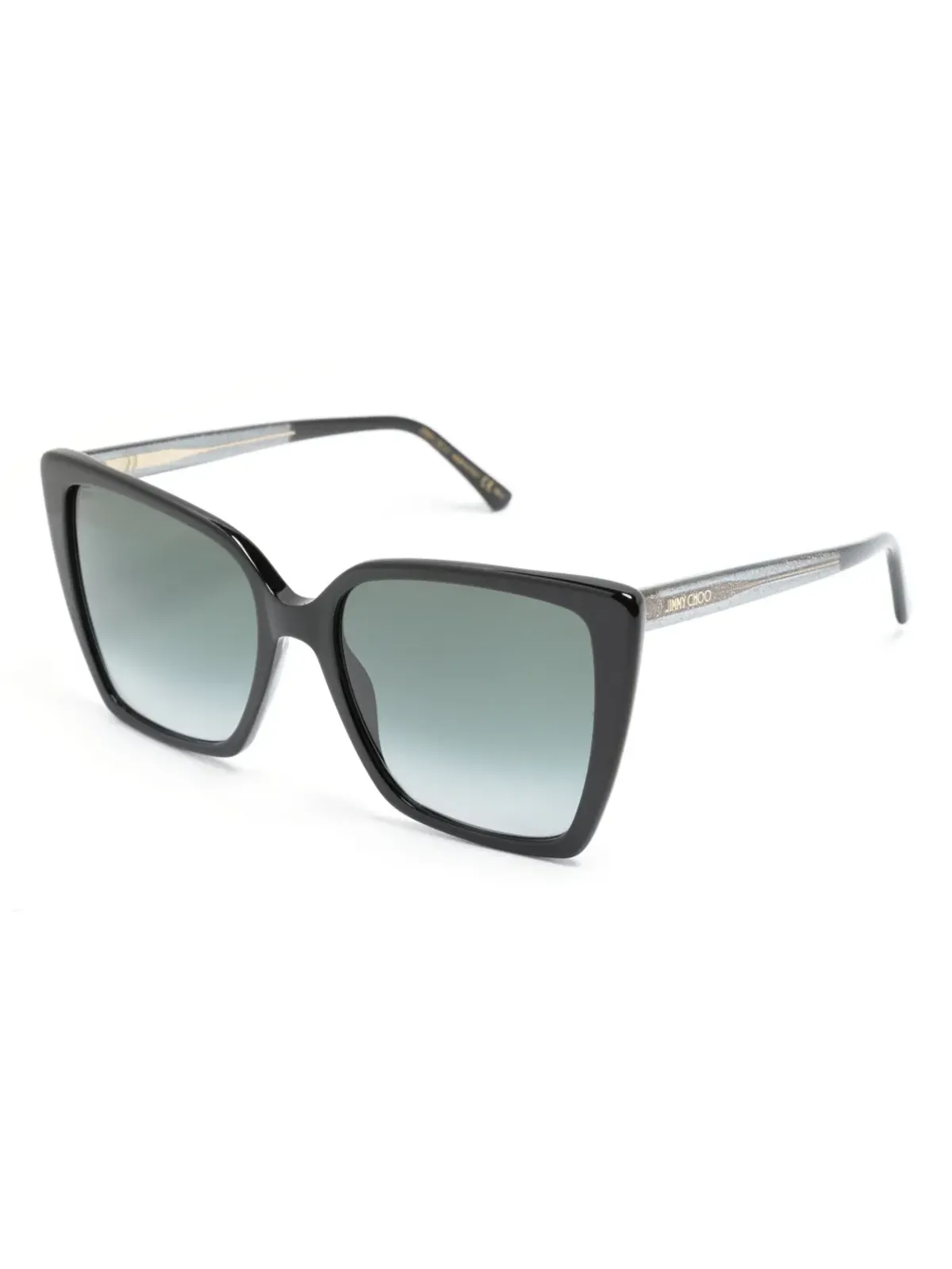Jimmy Choo Eyewear オーバサイズフレーム グリッター サングラス - 画像2