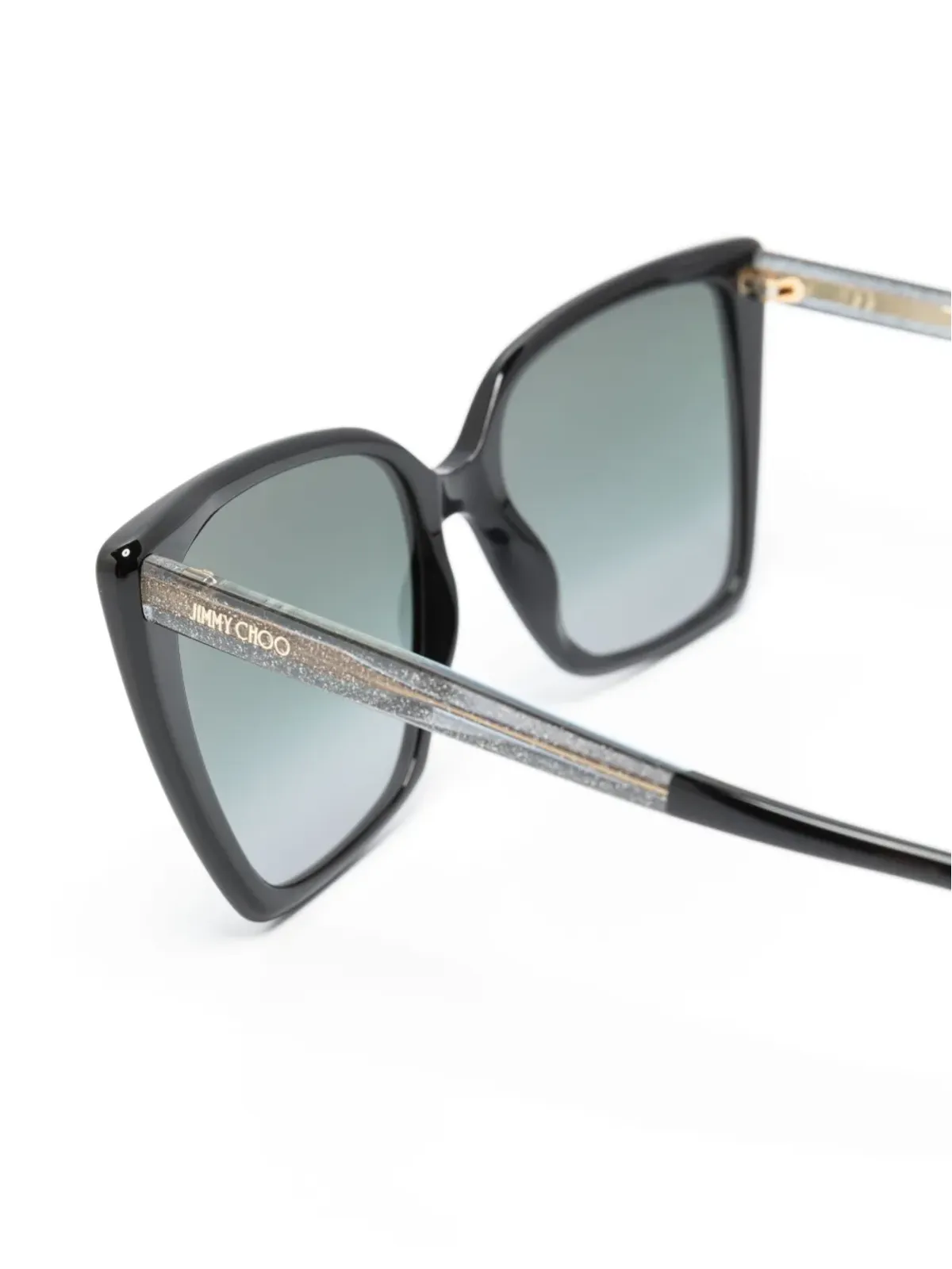 Jimmy Choo Eyewear オーバサイズフレーム グリッター サングラス - 画像3