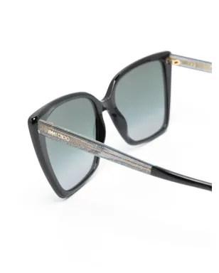 Jimmy Choo Eyewear オーバサイズフレーム グリッター サングラス - サムネイル3
