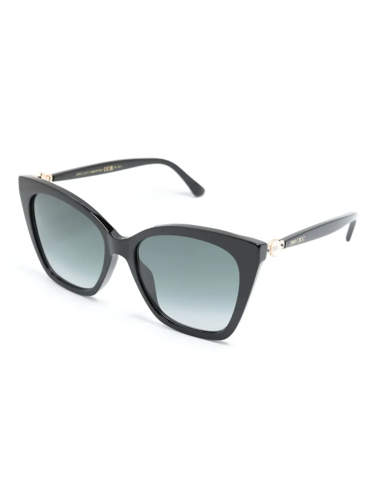 Jimmy Choo Eyewear Ruag キャットアイ サングラス ブラック - 画像2