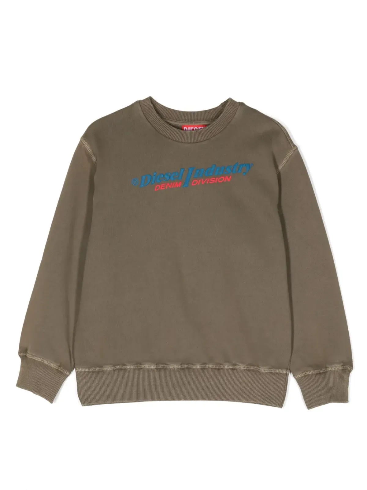 Diesel Kids ロゴ刺繍入りコットン スウェットシャツ - グリーン - 画像1