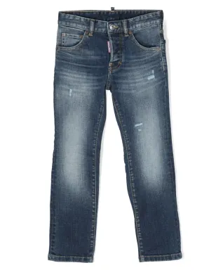 DSQUARED2 KIDS ロゴパッチ・ダメージデニム - サムネイル1