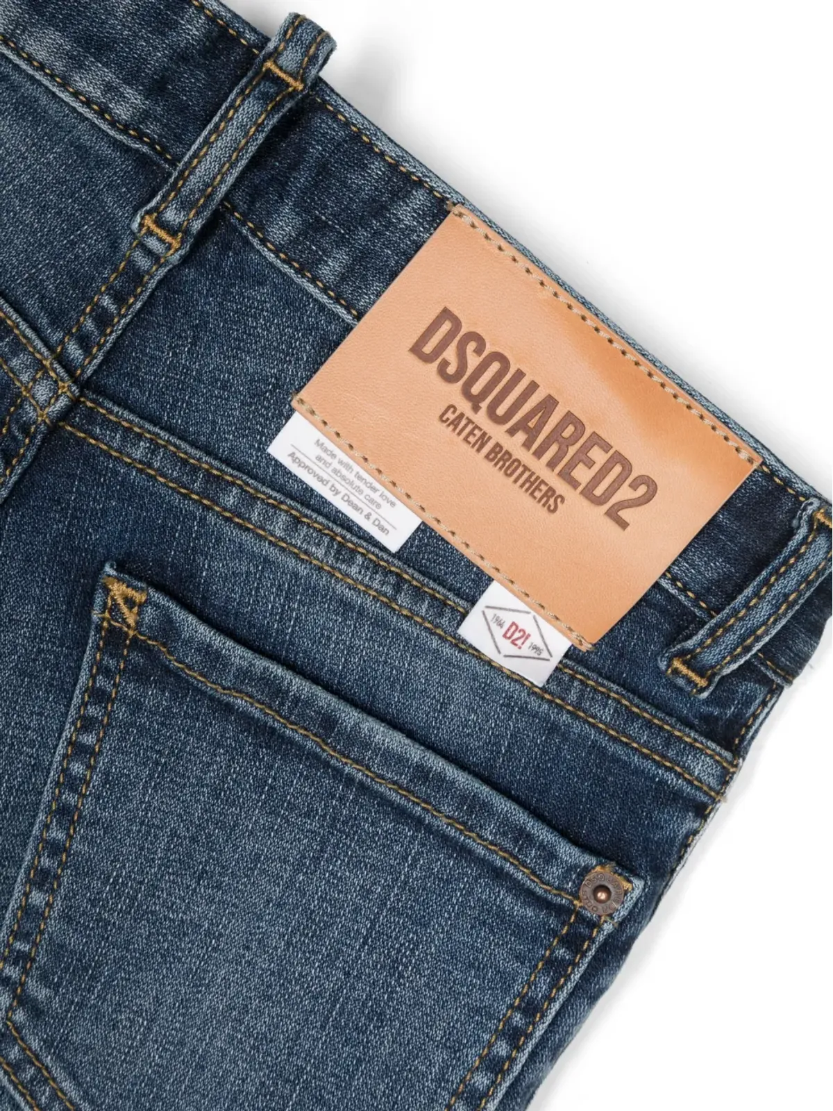 DSQUARED2 KIDS ロゴパッチ・ダメージデニム - 画像3