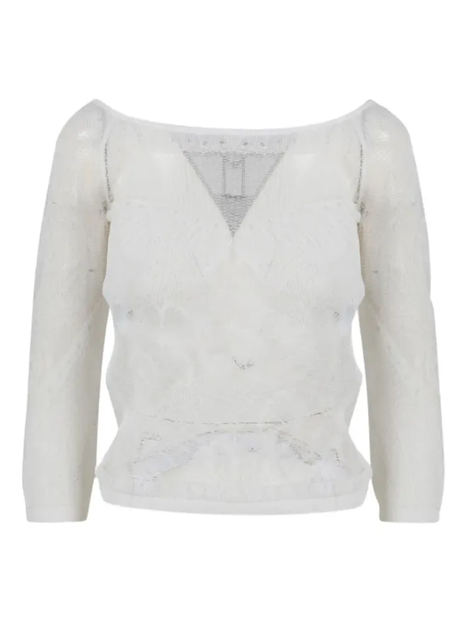 Alberta Ferretti Alberta Ferretti レースブラウス（ホワイト）の商品画像